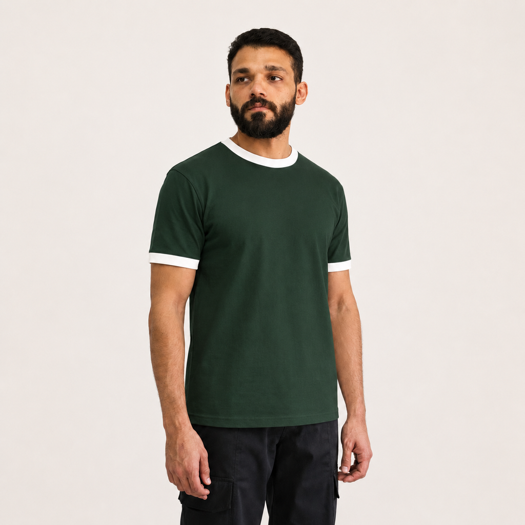 Dark Green Ringer T-Shirt