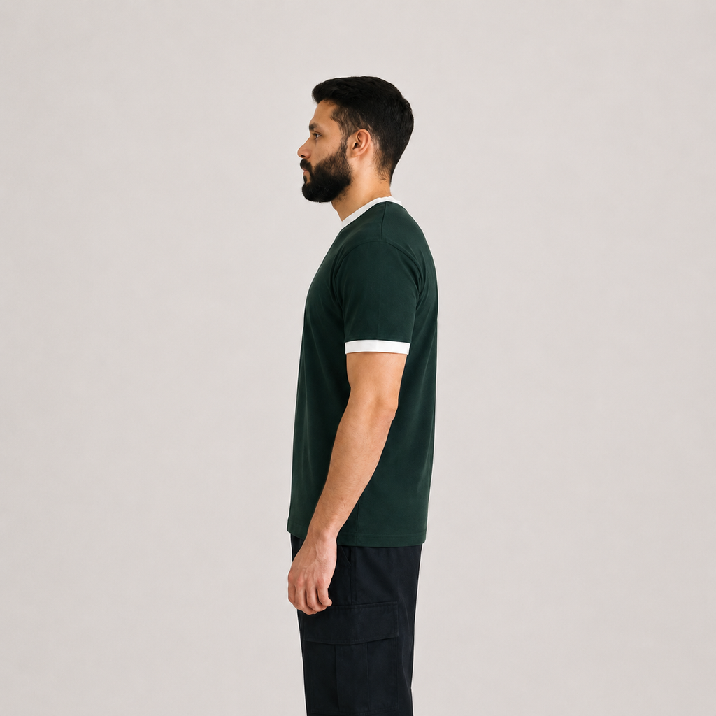 Dark Green Ringer T-Shirt