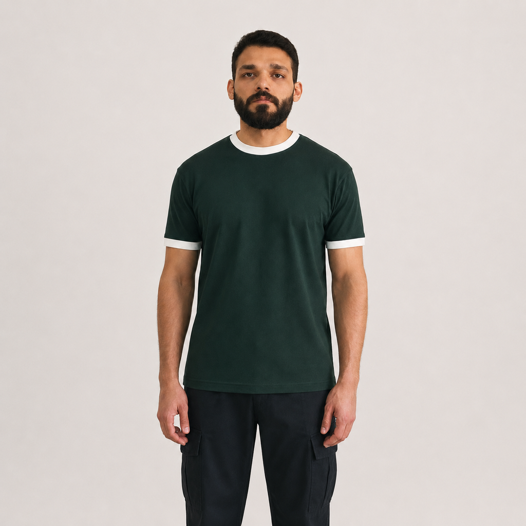 Dark Green Ringer T-Shirt