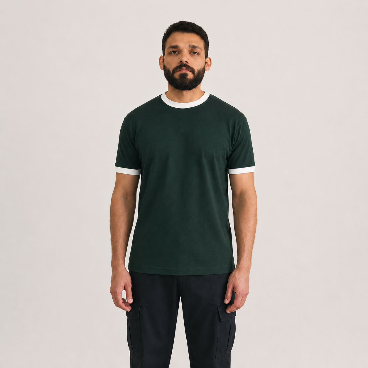 Dark Green Ringer T-Shirt