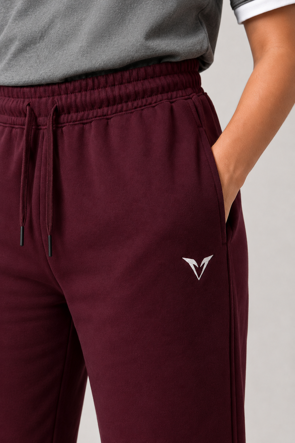 Women Burgandy Active Pant