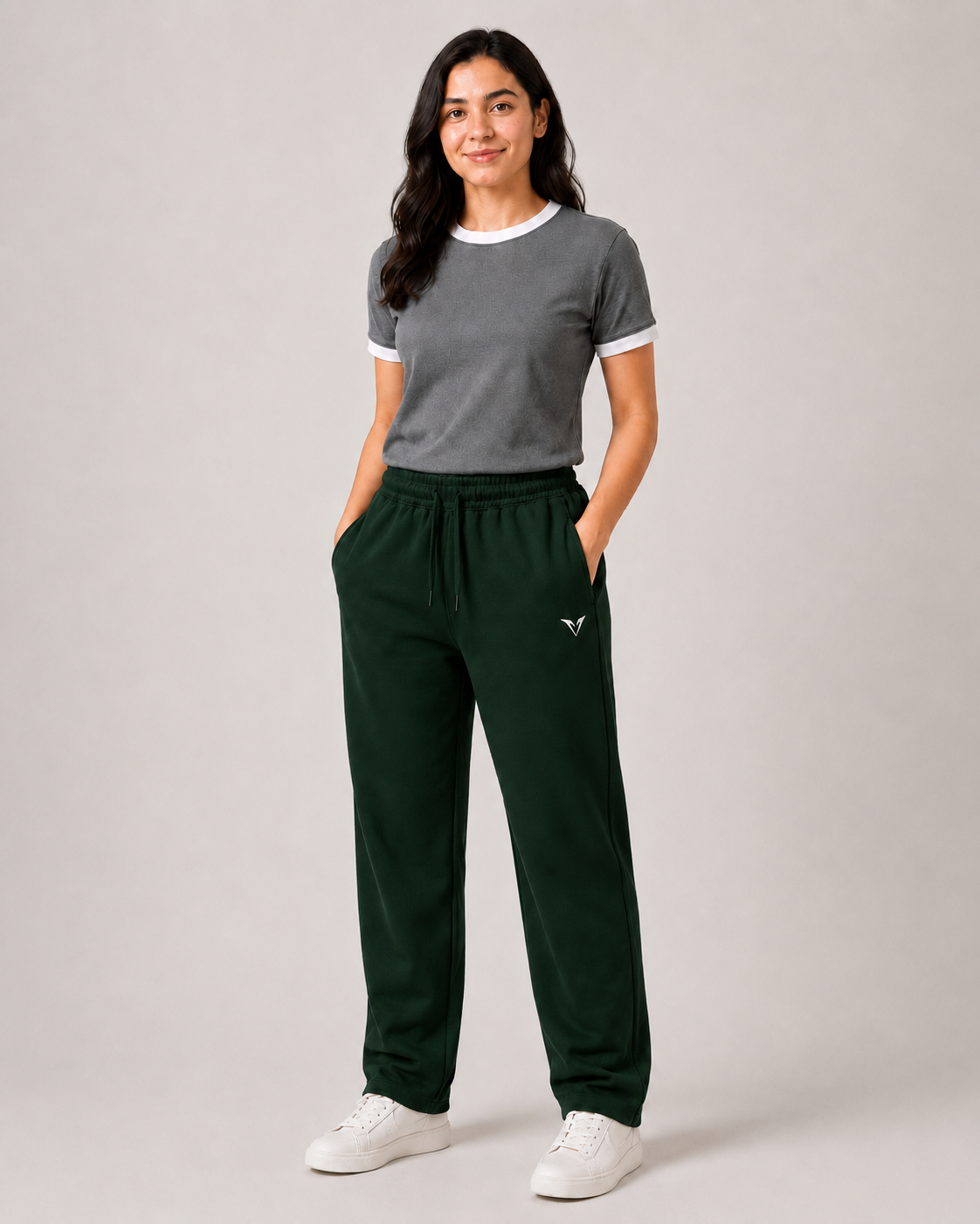 Women Dark Green Active Pant