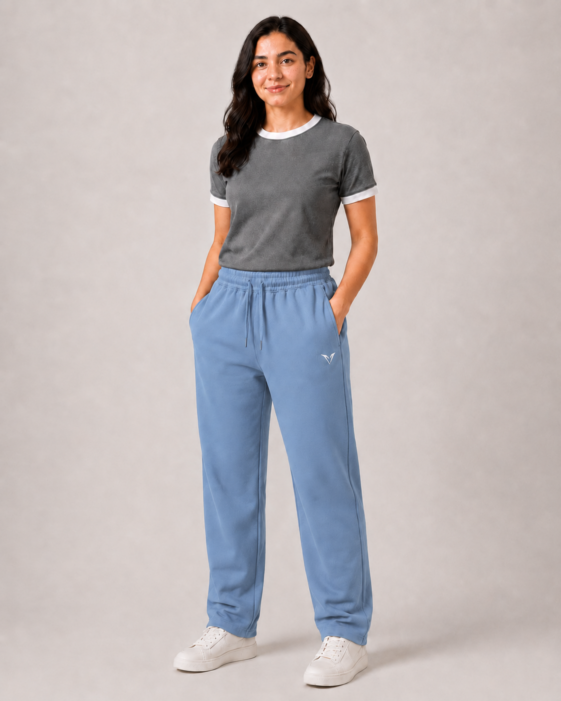 Women Dark Baby Blue Active Pant