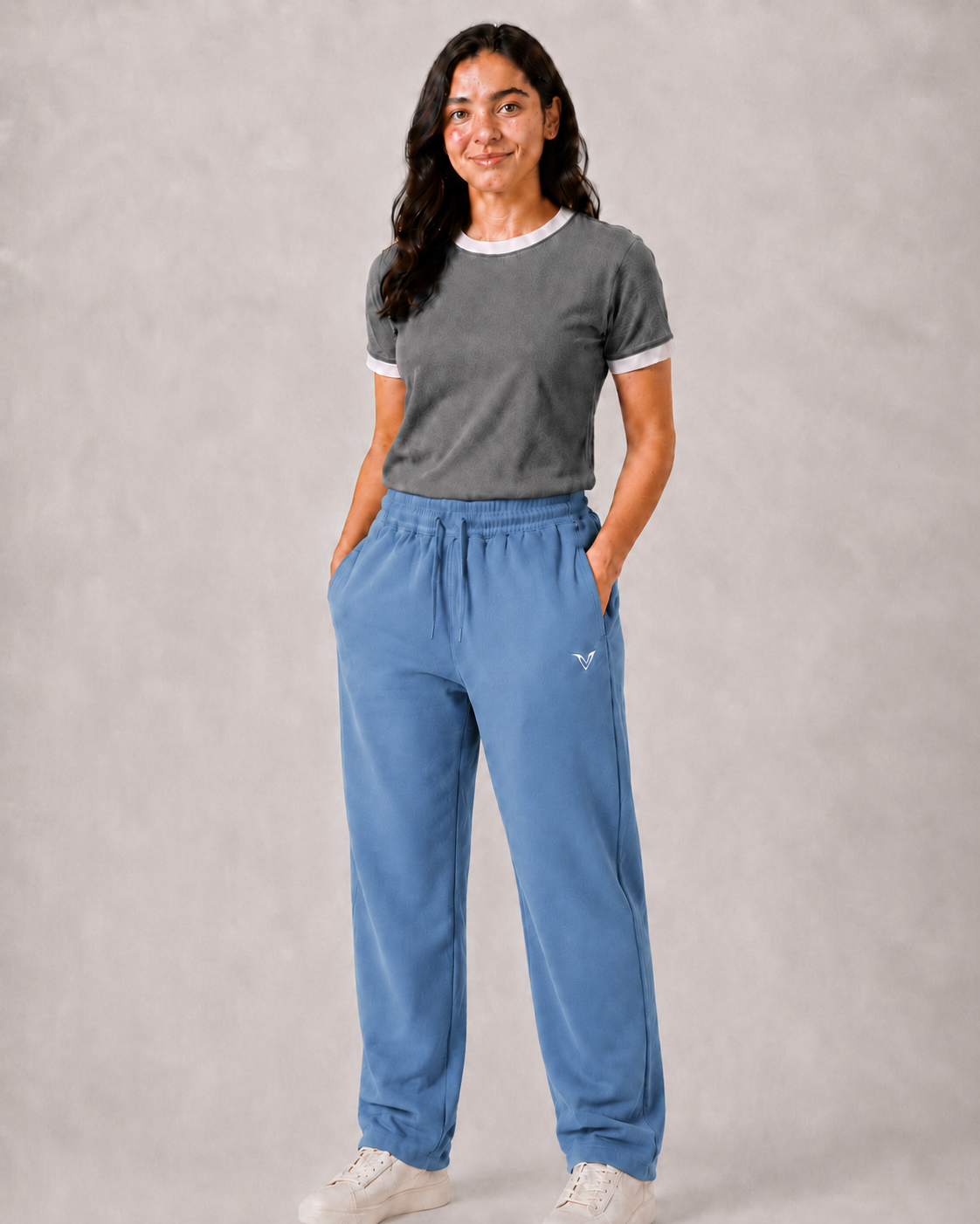 Women Dark Baby Blue Active Pant