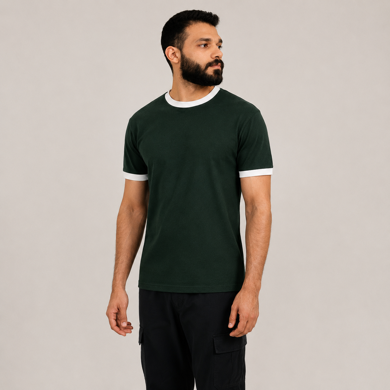 Dark Green Ringer T-Shirt