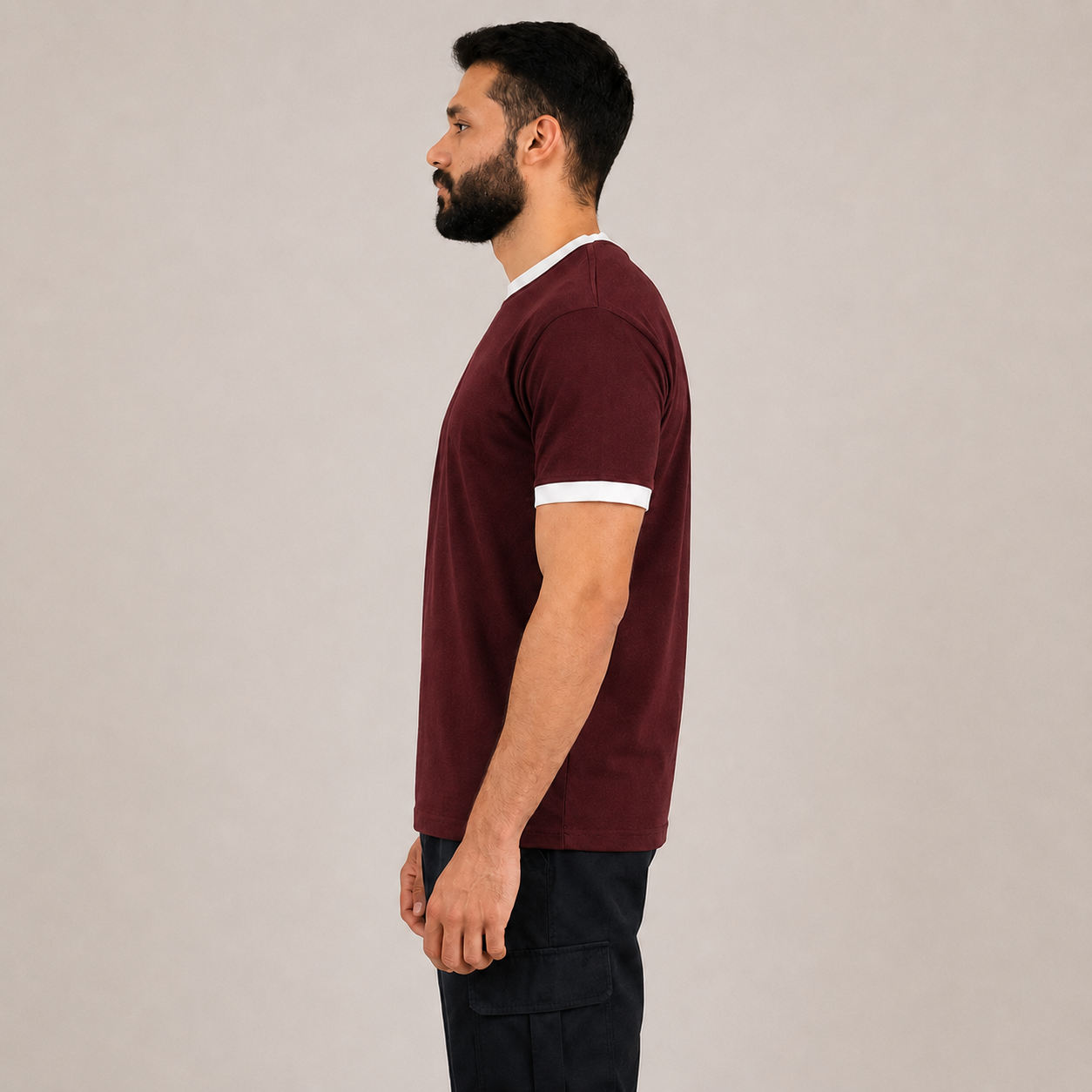 Burgandy Ringer T-Shirt