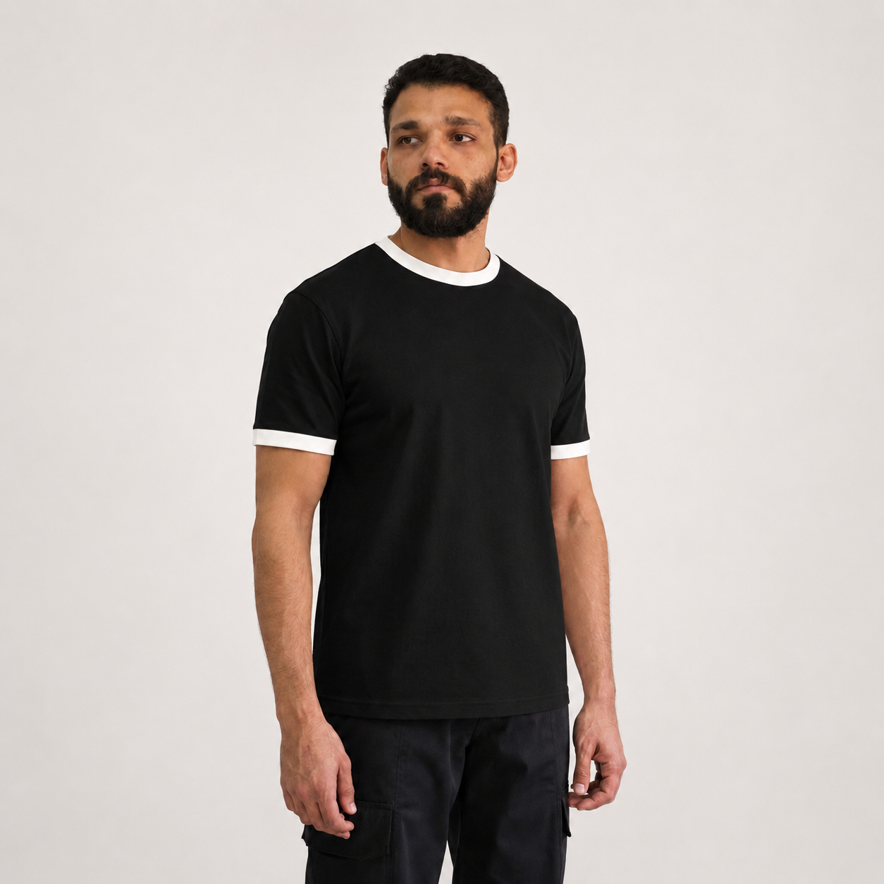 Black Ringer T-Shirt