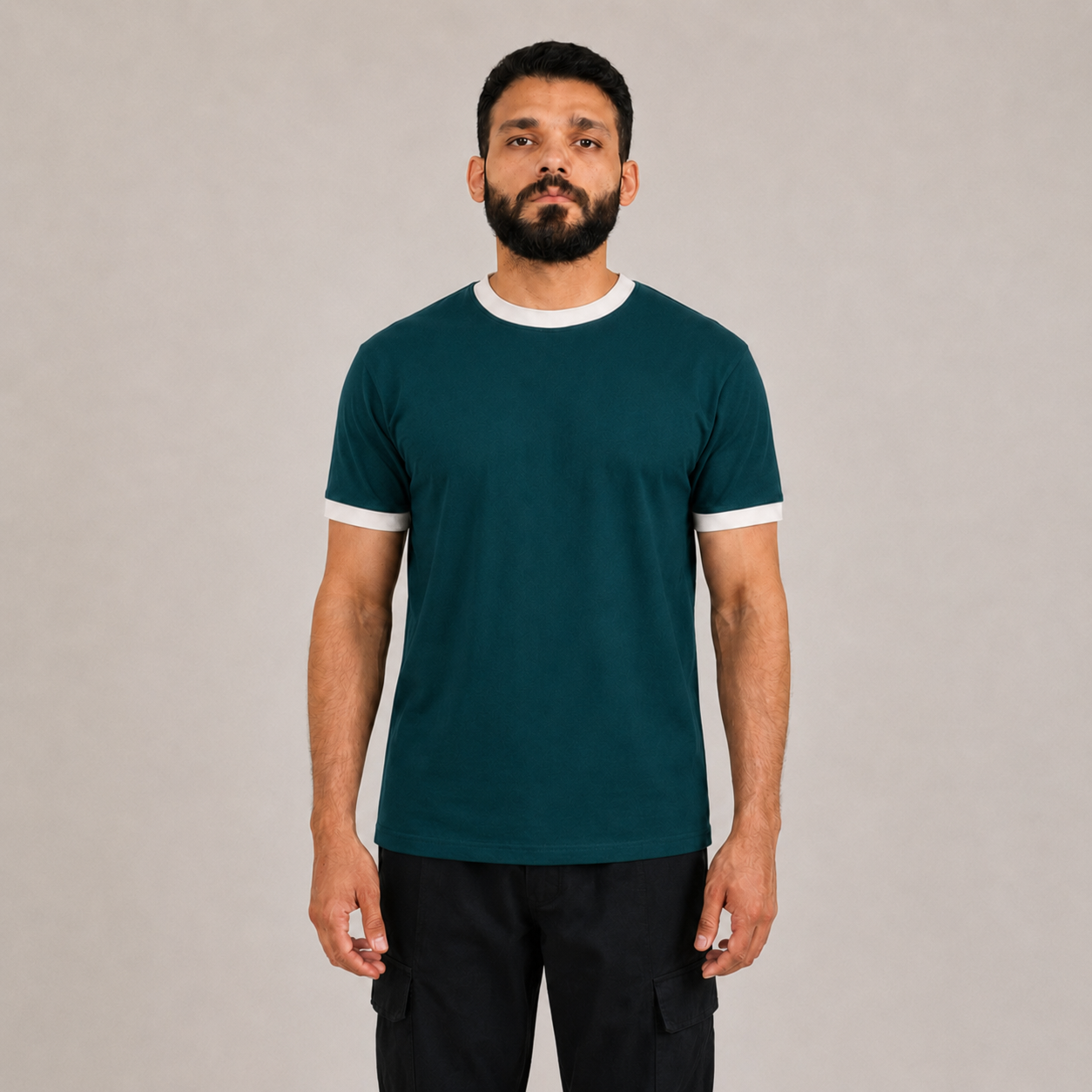 Dark Teal Ringer T-Shirt