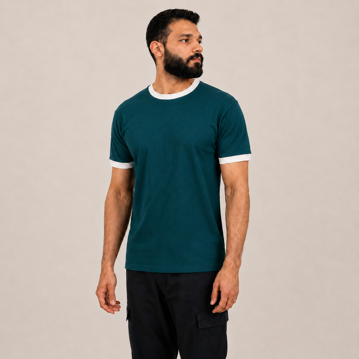 Dark Teal Ringer T-Shirt