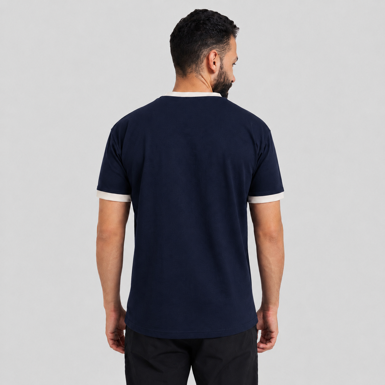 Navy Blue Ringer T-Shirt