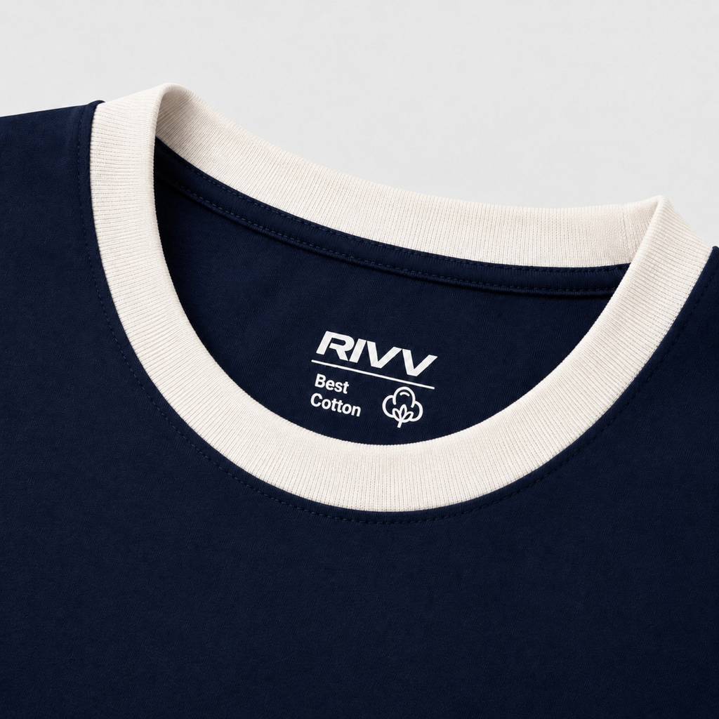 Navy Blue Ringer T-Shirt
